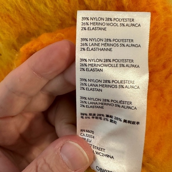 Anthropologie Simone Striped Wool Blend Fuzzy Knit Pullover Sweater XS Rainbow - Picture 10 of 12